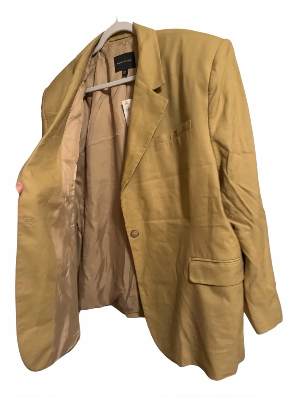 NWT Banana Republic Camel Tan Lena Relaxed Linen Blend Women’s Blazer XXL
